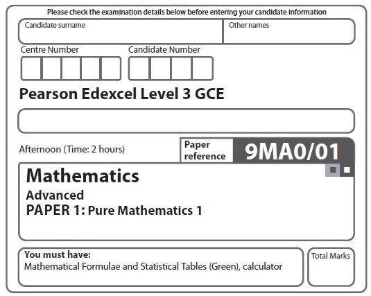 Mathematics 9MA0 | Latest Past Papers